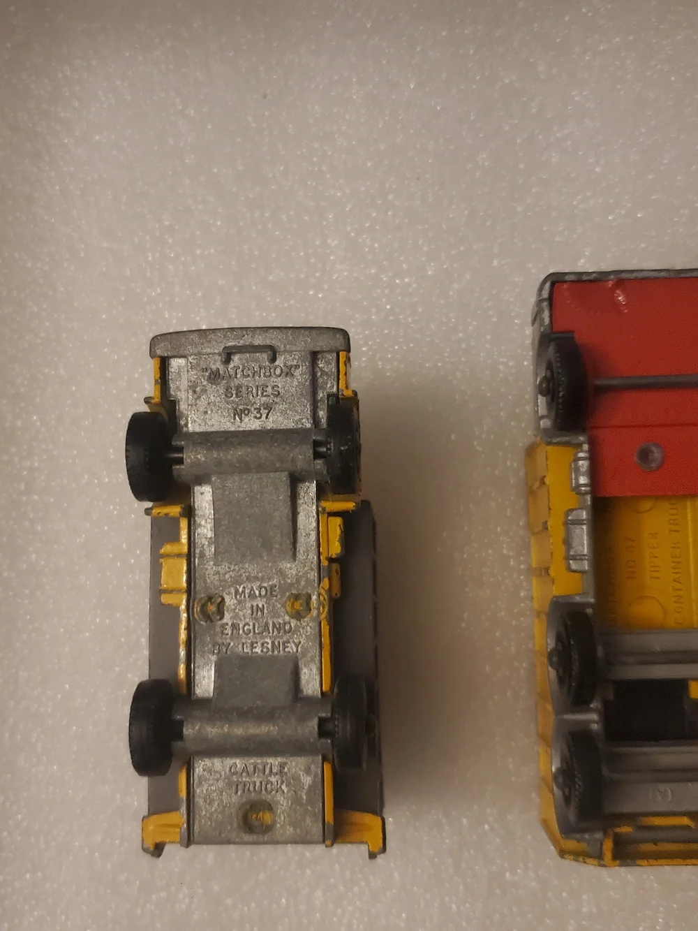 Lot Of 4 Vintage Matchbox By Lesney Tipper Cattle Container Warrior Trucks